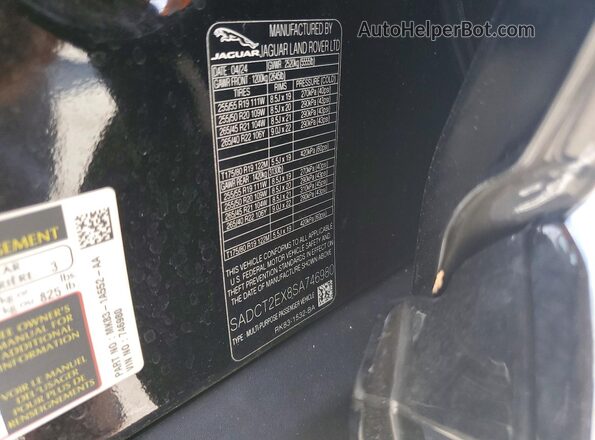 SADCT2EX8SA746980 2025 JAGUAR F-PACE Black Vista de la etiqueta del VIN