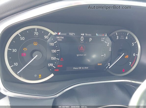 SADCT2FU9NA693439 2022 JAGUAR F-PACE White უკანა სავარძლების ხედი