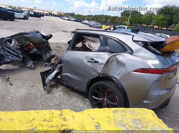 SADCZ2EE0NA690678 2022 JAGUAR F-PACE Gray Rear left