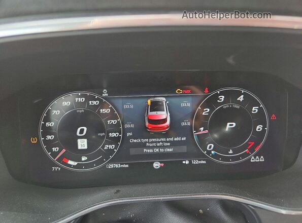 SADCZ2EE6MA669395 2021 JAGUAR F-PACE Red Widok zestawu wskaźników