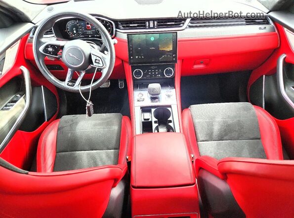 SADCZ2EE6MA669395 2021 JAGUAR F-PACE Red Widok deski rozdzielczej