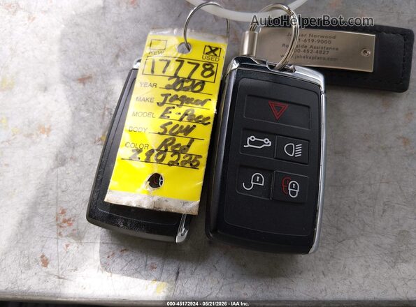 SADFP2FX0L1Z80225 2020 JAGUAR E-PACE Red Vista del salpicadero