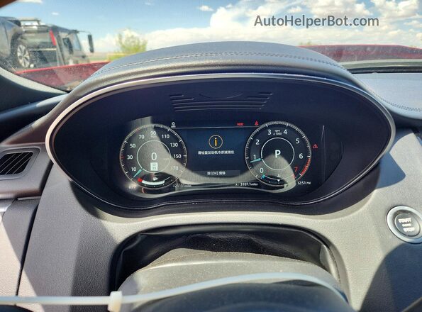 SADFP2FX1N1031074 2022 JAGUAR E-PACE Red Instrument cluster view