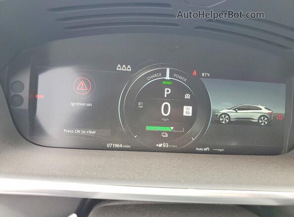 SADHC2S11L1F80389 2020 JAGUAR I-PACE Красный Вид щитка приборов