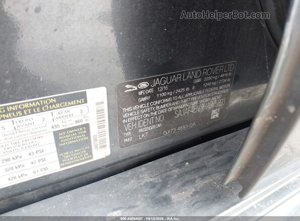 SAJAF4BV3HA975893 2017 JAGUAR XF Серый Вид подкапотного пространства