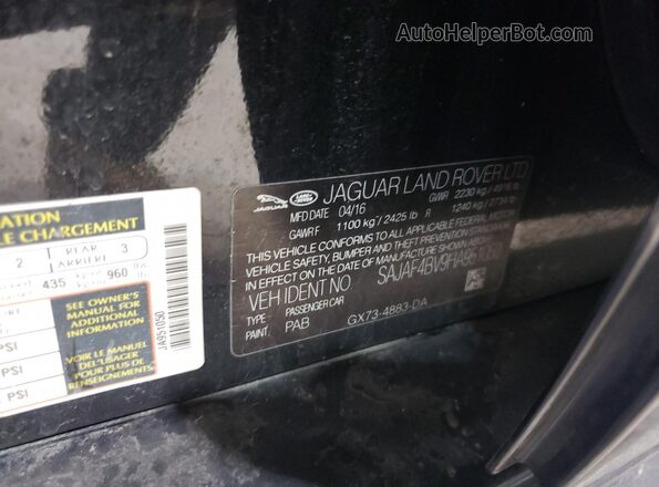 SAJAF4BV9HA951050 2017 JAGUAR XF Black 