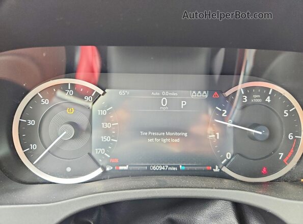 SAJAT4GX9LCP60390 2020 JAGUAR XF Black ხელსაწყოთა პანელის ხედი