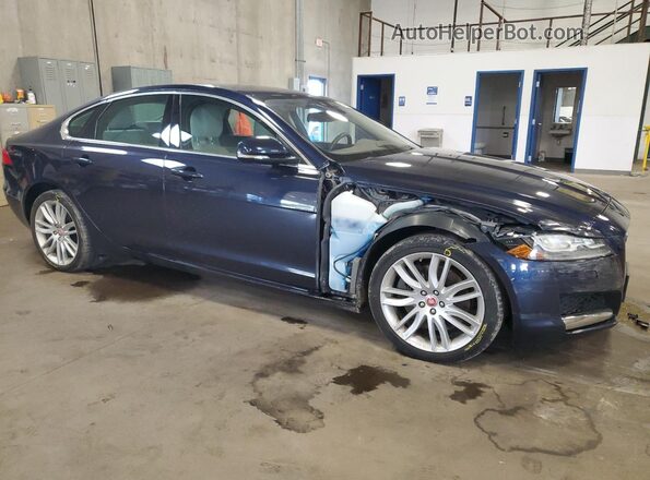 SAJBK4BV1GCY19743 2016 JAGUAR XF Blue Delantero derecho