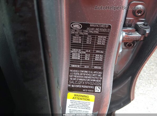 SALCJ2FX1PH324329 2023 LAND ROVER DISCOVERY SPORT Gray Widok komory silnika