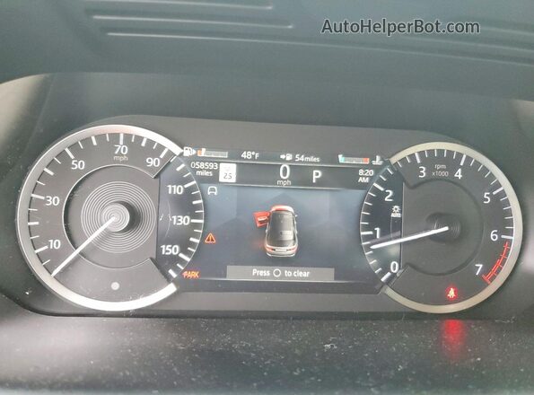 SALCJ2FX3MH883926 2021 LAND ROVER DISCOVERY White Вид щитка приладів
