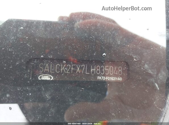 SALCK2FX7LH835048 2020 LAND ROVER DISCOVERY SPORT White 