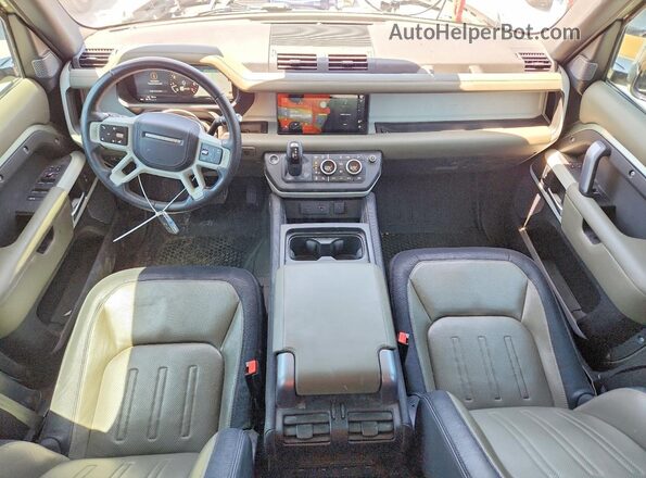 SALE37RUXN2087471 2022 LAND ROVER DEFENDER Green Widok deski rozdzielczej