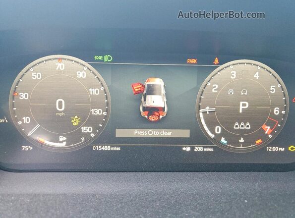 SALEWEEE1S2373697 2025 LAND ROVER DEFENDER Gray Instrument cluster view