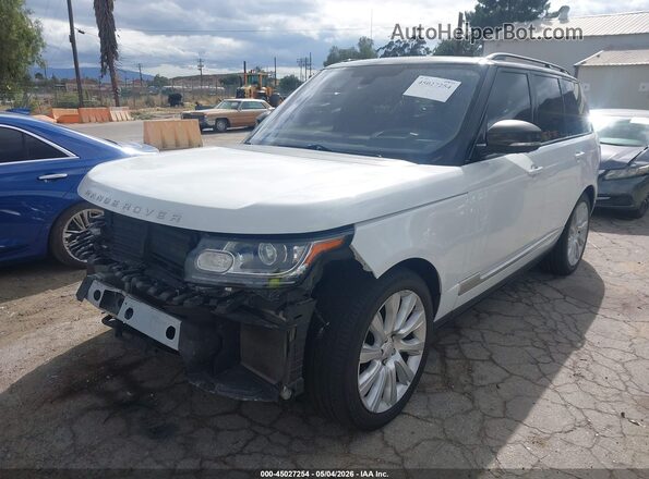 SALGS2EF1GA252063 2016 LAND ROVER RANGE ROVER White Առջևի ձախ երեք քառորդ տեսարան