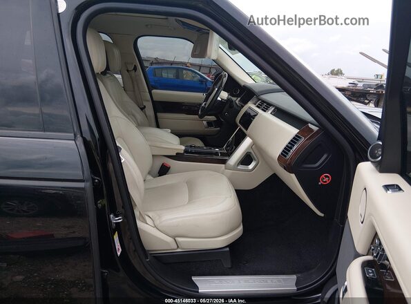 SALGS2SV7JA516101 2018 LAND ROVER RANGE ROVER Black Widok wnętrza z przodu