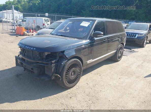 SALGS5FE8HA358518 2017 LAND ROVER RANGE ROVER Black Առջևի ձախ երեք քառորդ տեսարան