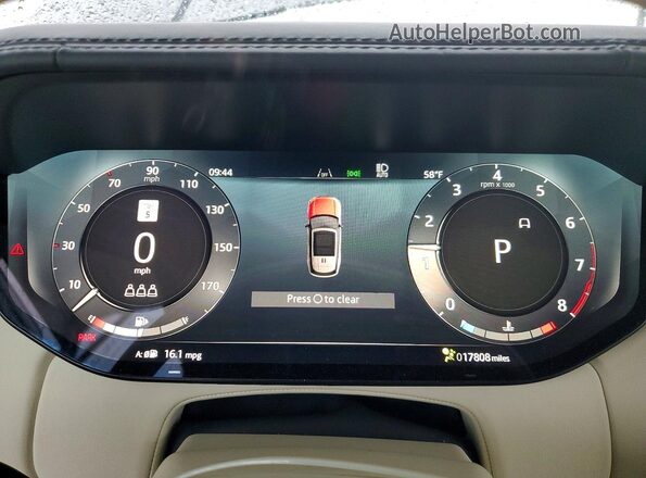 SALKP9E95RA222033 2024 LAND ROVER RANGE Gray ხელსაწყოთა პანელის ხედი