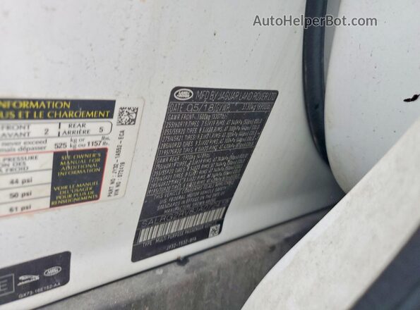 SALRG2RV8JA072419 2018 LAND ROVER DISCOVERY White Vista de la etiqueta del VIN