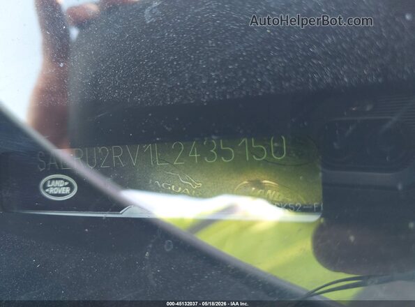 SALRU2RV1L2435150 2020 LAND ROVER DISCOVERY White Вид підкапотного простору