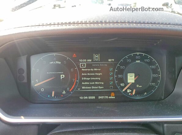 SALWR2EF1GA102705 2016 LAND ROVER RANGE Серый Вид щитка приборов