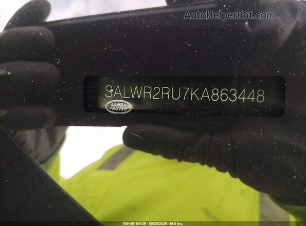 SALWR2RU7KA863448 2019 LAND ROVER RANGE ROVER SPORT Black Vista del compartimento del motor