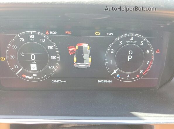 SALWR2SE2NA235255 2022 LAND ROVER RANGE Gray ხელსაწყოთა პანელის ხედი