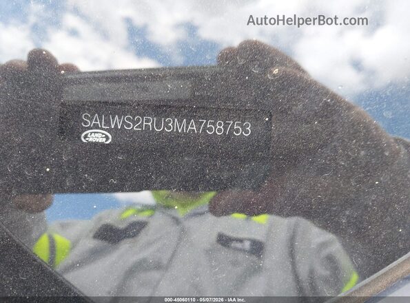 SALWS2RU3MA758753 2021 LAND ROVER RANGE ROVER SPORT Black Vista del compartimento del motor