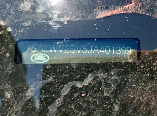 SALWV2SV5JA401399 2018 LAND ROVER RANGE White 