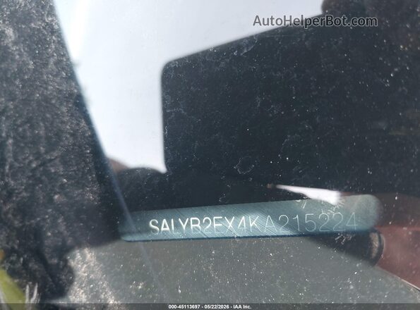 SALYB2EX4KA215224 2019 LAND ROVER RANGE ROVER VELAR Gray Widok komory silnika