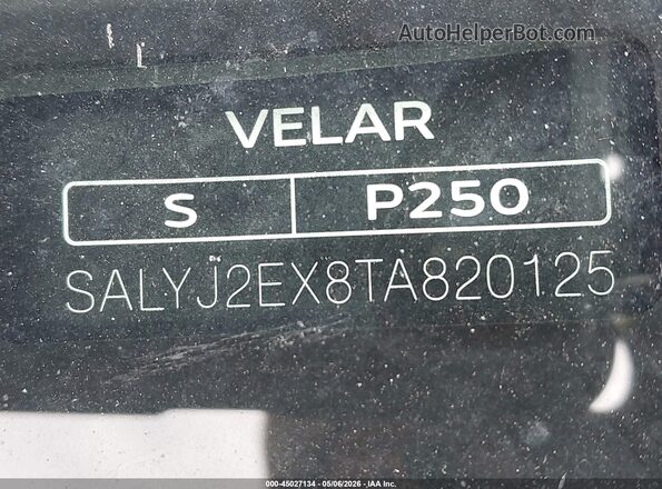 SALYJ2EX8TA820125 2026 LAND ROVER RANGE ROVER VELAR Champagne 