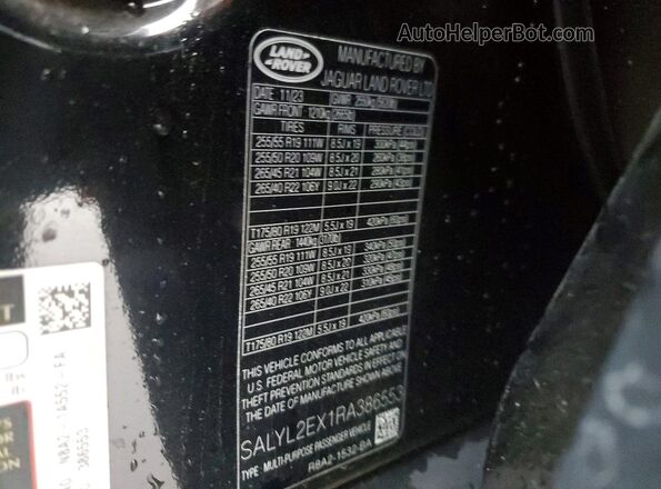SALYL2EX1RA386553 2024 LAND ROVER RANGE Black 