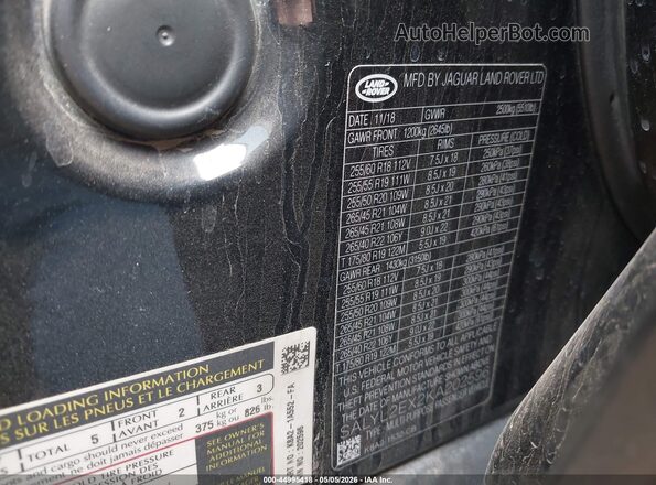 SALYL2EX2KA202596 2019 LAND ROVER RANGE ROVER VELAR Black Շարժիչի բաժամունքի տեսք