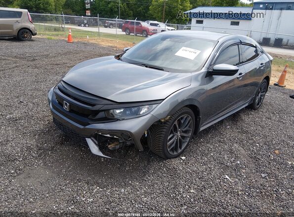 SHHFK7G41MU210733 2021 HONDA CIVIC Gray Առջևի ձախ երեք քառորդ տեսարան