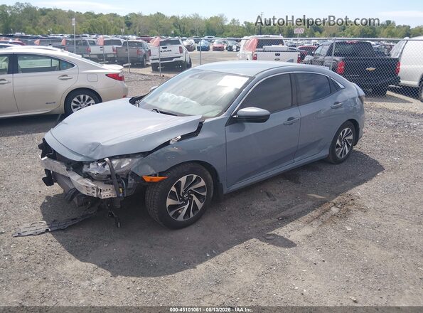 SHHFK7H3XKU423439 2019 HONDA CIVIC Blue Առջևի ձախ երեք քառորդ տեսարան