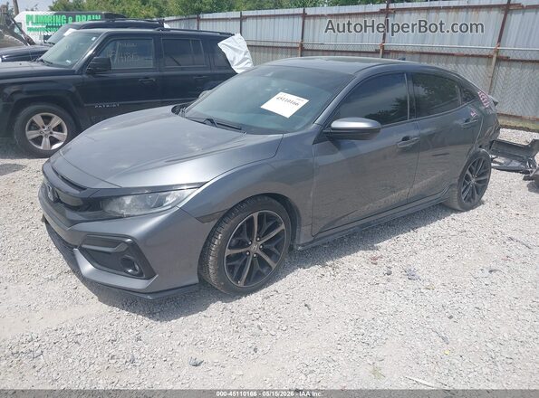 SHHFK7H46MU216879 2021 HONDA CIVIC Gray Առջևի ձախ երեք քառորդ տեսարան
