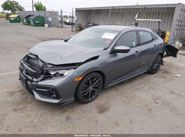 SHHFK7H4XMU415434 2021 HONDA CIVIC Gray Przód lewy