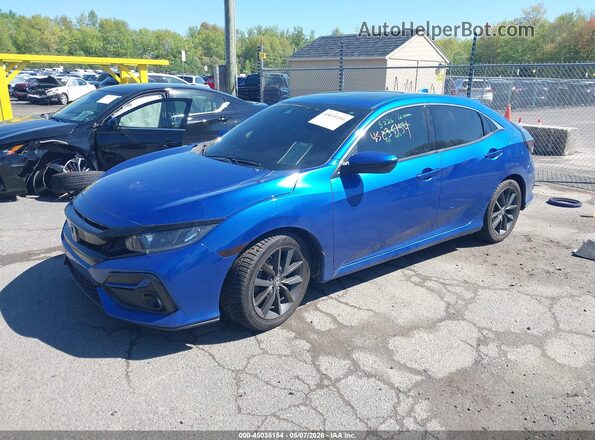 SHHFK7H67MU415036 2021 HONDA CIVIC Blue წინა მარცხენა ხედი სამი მეოთხედიდან