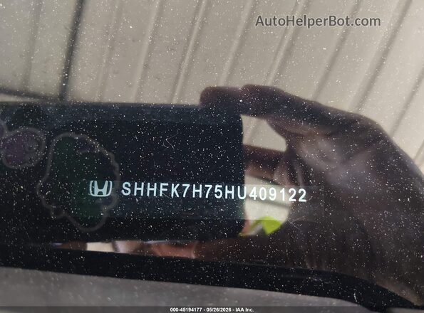 SHHFK7H75HU409122 2017 HONDA CIVIC Black Widok komory silnika