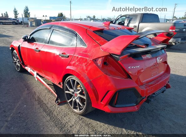SHHFK8G76JU201098 2018 HONDA CIVIC Red Trasero izquierdo