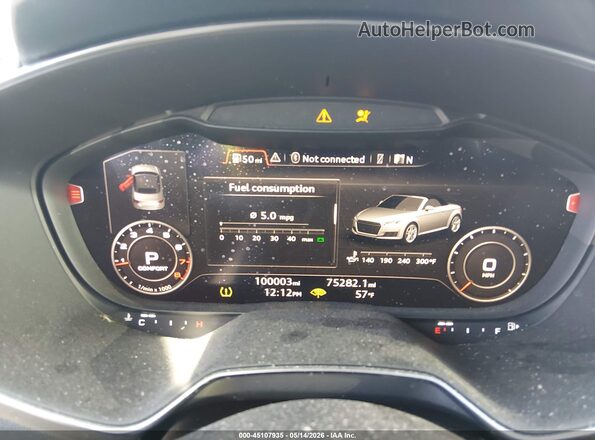 TRUT5CFV2G1028511 2016 AUDI TT Gray Vista de los asientos traseros