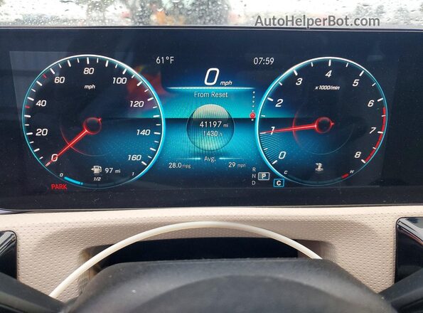 W1K3G4EB4MJ320485 2021 MERCEDES-BENZ A Black Vista del cuadro de instrumentos