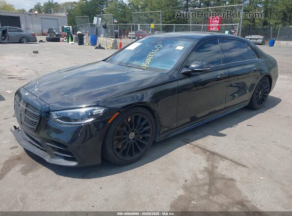 W1K6G6DB8PA219013 2023 MERCEDES-BENZ S-CLASS Black წინა მარცხენა ხედი სამი მეოთხედიდან