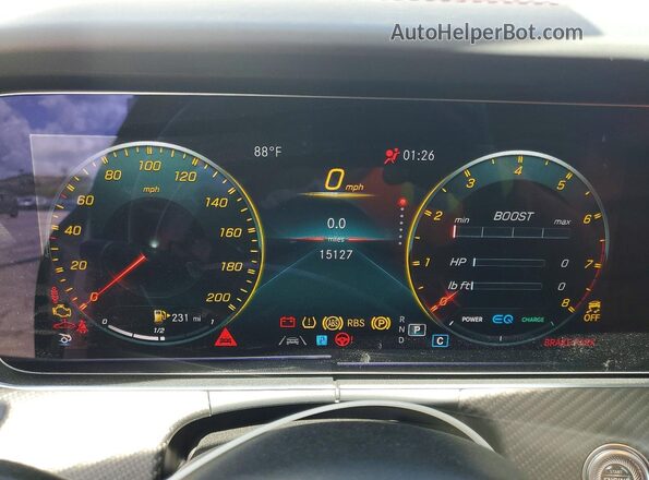 W1K7X5KB7NA048205 2022 MERCEDES-BENZ AMG White Instrument cluster view