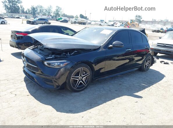 W1KAF4GB4RR200248 2024 MERCEDES-BENZ C-CLASS Black წინა მარცხენა ხედი სამი მეოთხედიდან