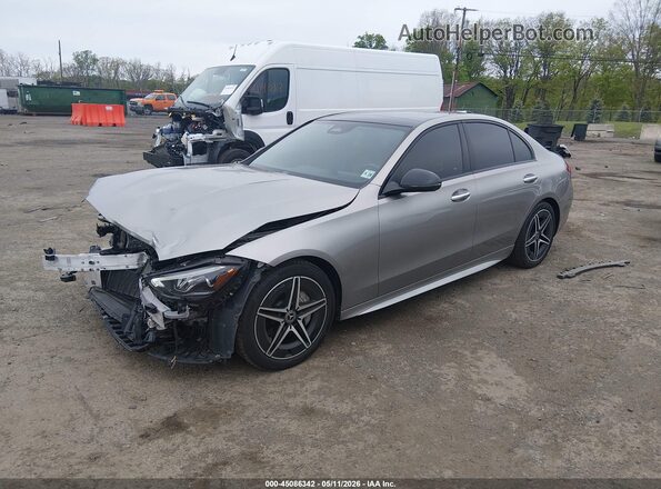 W1KAF4HB0PR123924 2023 MERCEDES-BENZ C-CLASS Gray წინა მარცხენა ხედი სამი მეოთხედიდან