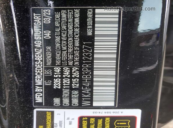 W1KAF4HB3PR123271 2023 MERCEDES-BENZ C Черный 