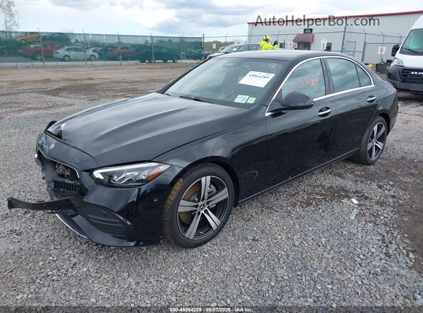W1KAF4HB5SR287971 2025 MERCEDES-BENZ C-CLASS Black წინა მარცხენა ხედი სამი მეოთხედიდან
