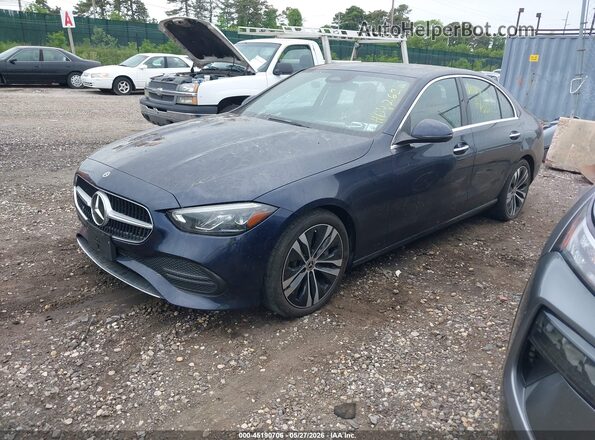 W1KAF4HB8NR061055 2022 MERCEDES-BENZ C-CLASS Blue წინა მარცხენა ხედი სამი მეოთხედიდან