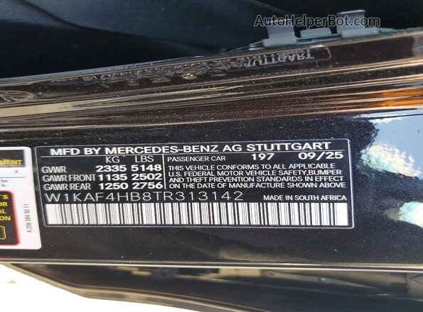 W1KAF4HB8TR313142 2026 MERCEDES-BENZ C Черный 