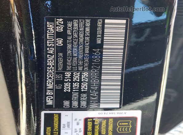 W1KAF4HB9RR216864 2024 MERCEDES-BENZ C Black 